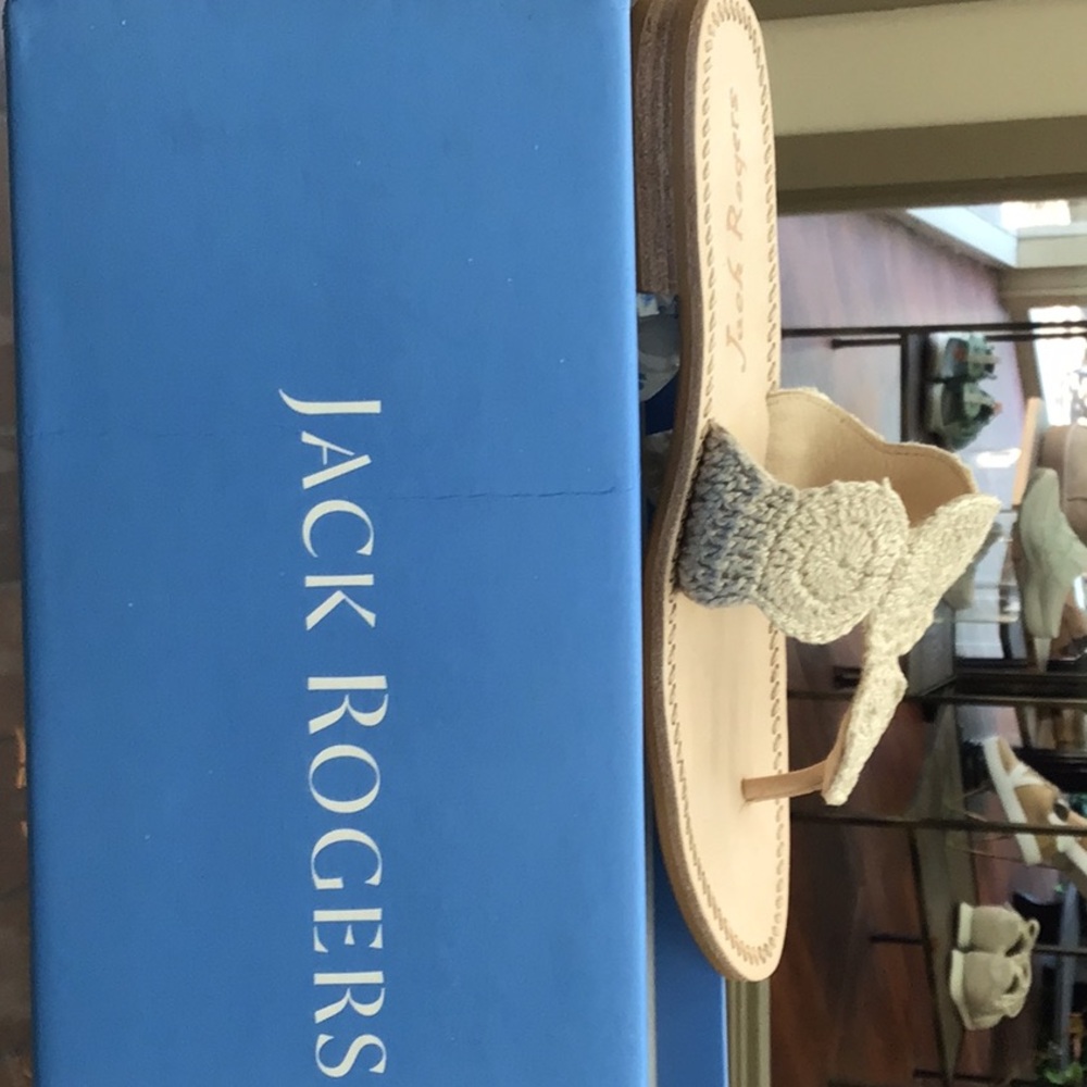 Jack Rogers  Natural Crocher Sandal